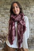 Lucky Bandana Scarf Burgundy 